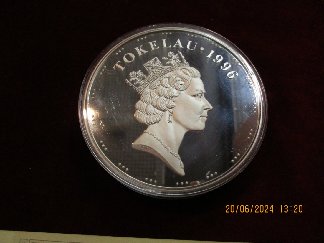  100 Dollars 1996 Tokelau Helau Tala 999er Silber 1 Kg mit Zertifikat /AS4   